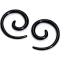 Black Anodized Titanium Micro Spiral Taper Set 12G to 6G