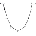 14G 5/8 Black Gem Black Autumn Leaves Dangle Nipple Chain