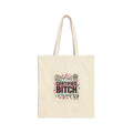 Tote Bag — "Certified Bitch" Graphic Cotton Canvas Tote