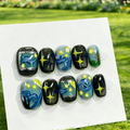Starry Night Handmade Press On Nails