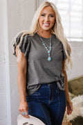 Yasmin Layered Ruffle Short Sleeve Top