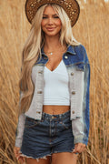 Kikki Detail Distress Denim Jacket