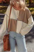 Jaliyah Knit Stitch Detail Long Sleeve Top