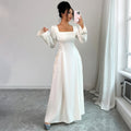Elegant Solid Color Long Sleeve Dress Women's Clothing