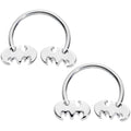 18G 3/8 Licensed DC Comics Batman Horseshoe Circular Barbell Set