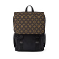 Monogram-Print Casual Shoulder Backpack