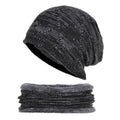 Men's Two-piece Woolen Hat With Head And Ear Protection and Neck Warmer