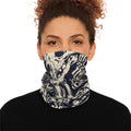 Skull & Dice Winter Neck Gaiter — Gothic Crowned Skull Pattern