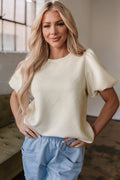Aliya Textured Puff Sleeve Top