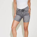 Judy Blue Full Size High Waist Washed Denim Women Shorts