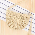 Crossbody Hand-Woven Bag Casual Simple Straw Bag Seaside Vacation Beach Bag