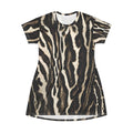 Zebra Stripe All-Over Print T-Shirt Dress — Bold Animal Print Summer Dress