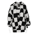 Black And White Plaid Coat and Skirt Set