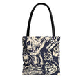 Skull & Dice Tote Bag - Gothic Tattoo Style All-Over Print