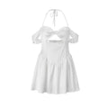 Women's Waist Slimming American Style Trend Solid Color Dress