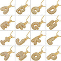 Fashion 26 Letters Necklace Custom Name Pendant Charm For Men And Women A-Z Alphabet Cubic Zircon Hip Hop Jewelry Gift