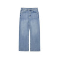 Men's Washed Distressed A- Line Loose Straight Jeans