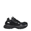 Versace Black Leather Athletic Sneakers
