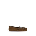 Gucci Brown Calf Leather Bos Taurus Ballet Flats