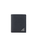 Prada Black Calf Leather Bos Taurus Wallet