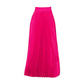 Plus Size Mid-high Waist Pleated Skirt