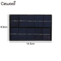 Cewaal USB Solar Panel 5W 5V Polysilicon USB Port Fast Charger Mobile Phone Portable Solar Generator