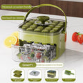 50-grid ice maker with new large capacity - household food-grade plastic double-layer ice storage barrel & ice ball mold set