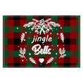 Christmas Tree Elk Printed Meal Mat Christmas Striped Checkered Table Mat White Hemp Western Food Mat