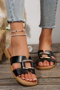 Blair Metal Decor Cut Out Square Toe Slippers