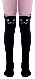 #4С-02СП(466) - Tip-Top Conte-Kids Classic Solid Cat Face Cotton Tights For Girls 2yr. 4yr. 6yr. 8yr. 10yr. 12yr.