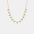 Fashionable and versatile titanium steel necklace white zircon stainless steel necklace for women
