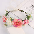 Handmade rattan wreath headband with macaron bright colored headband hairband
