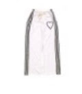T2Love - Wide Leg Pant with Sports Trim Heart Outline, White