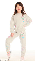 Chaser - Cotton Fleece Slim Slouchy Heather Grey Set