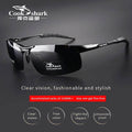 Cook Shark's New Aluminum Magnesium Sunglasses Men's sunglasses HD Polarized Driving Color Glasses Tide