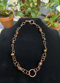 Yvng Gahd African Wood/Tigers Eye Necklace