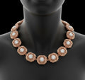 Copper Wire Wrapped Moissanite Tennis Chain Necklace