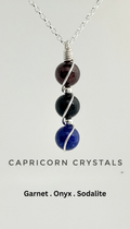 Sterling Silver Wire Wrapped Zodiac Stone Assistance Necklace