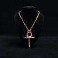 Iamevibez custom Wire Wrapped Zinc And Copper 3ct Moissanite Ankh Necklace