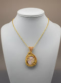 iamevibez Custom Brass Wire Wrapped Clear Quartz Pendant