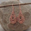 Copper Teardrop Shaped Earrings