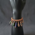 Chunky wire Wrapped Charm Bracelet