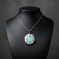 Wire Wrapped Round Crystal Necklace