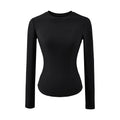 Hourglass Waist Long Sleeve T-Shirt beige