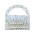 Beaded Handbag Simple Square Hand Woven Bag Mobile Phone Horizontal Crossbody Bag Colorful Acrylic