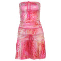 Summer Sexy Cropped Bow Printing Tube Top High Waist Lace up Skirt Set
