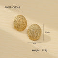 Arrival Frosted Exaggerated Arc Titanium Steel Ear Studs Women Affordable Luxury High Grade Stainless Steel Earrings Women