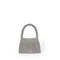 Celebrity Same Niche Vintage Metal Portable Bright Silver Generous Handmade Beaded Production Sparkle Silver Pearl Bag