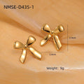 Gold Bow Titanium Steel Earrings Small Exquisite High Sense Stainless Steel Studs Ring Women
