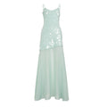 Seaside Mermaid Sequin Sling Maxi Dress Evening Dress Women Sexy Backless Dress Stitching Dress Women